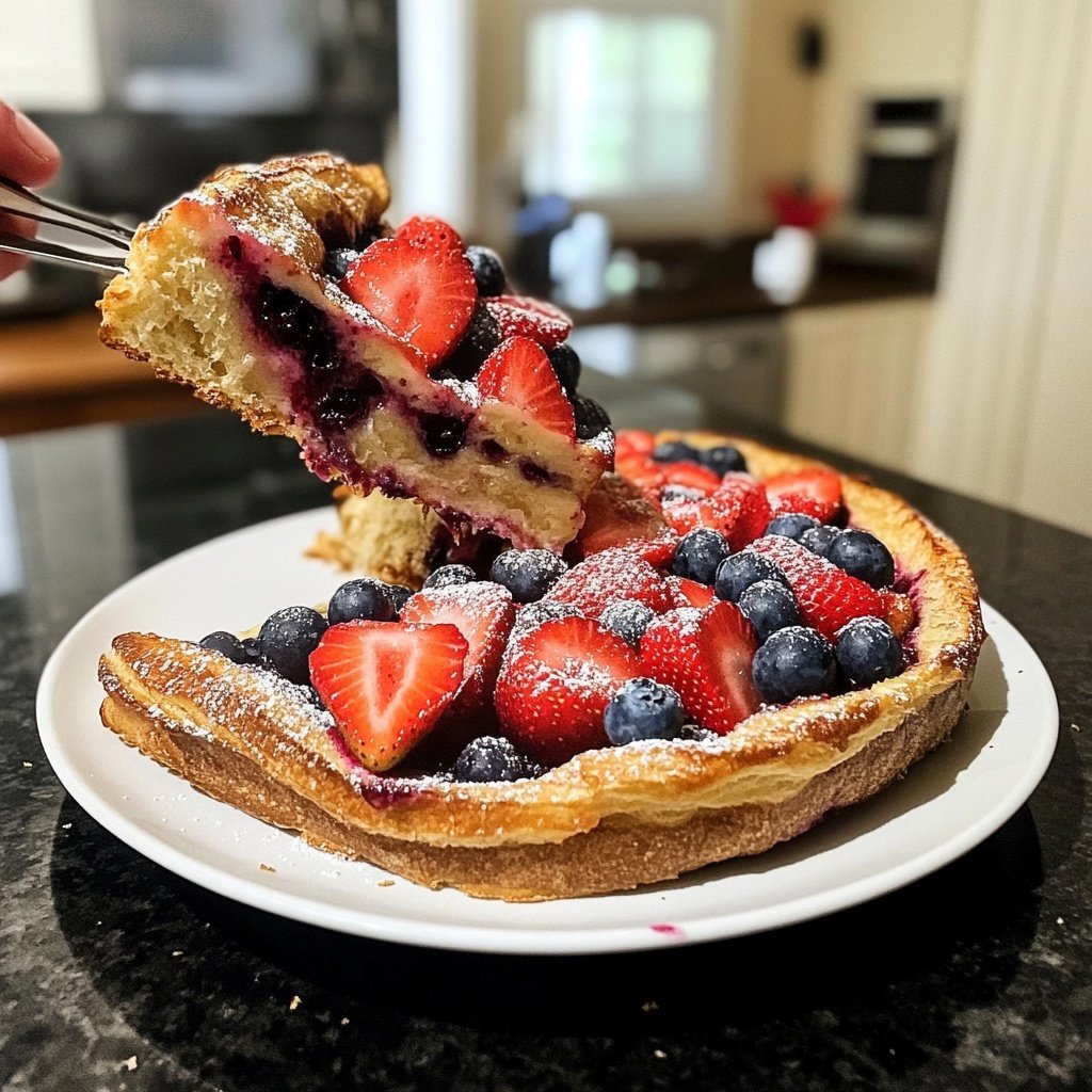 Festive Berry Croissant French Toast Bake​