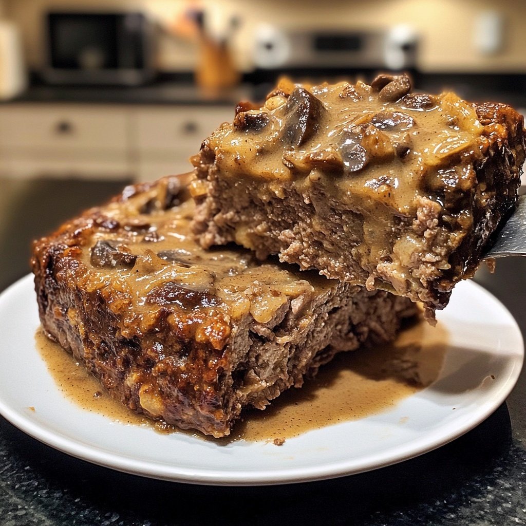 Vegetarian Nut Roast with Mushroom Cream Sauce