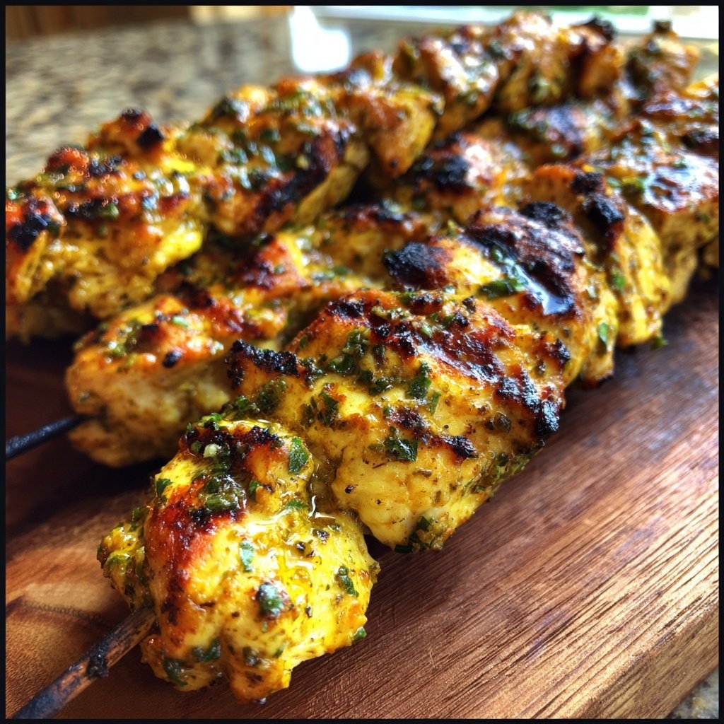 Grilled Lemon Herb Chicken Skewers