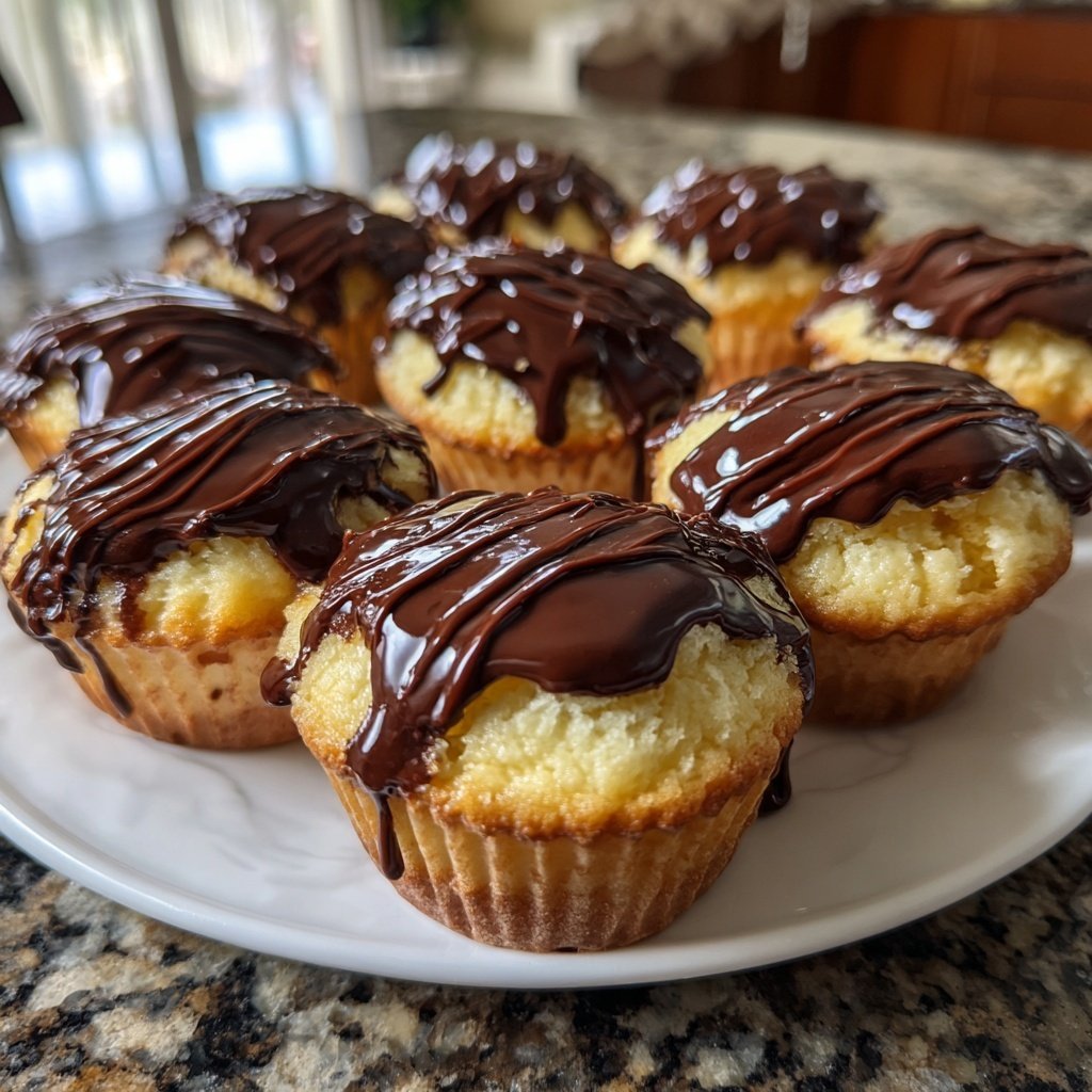 Classic Boston Cream Cupcakes