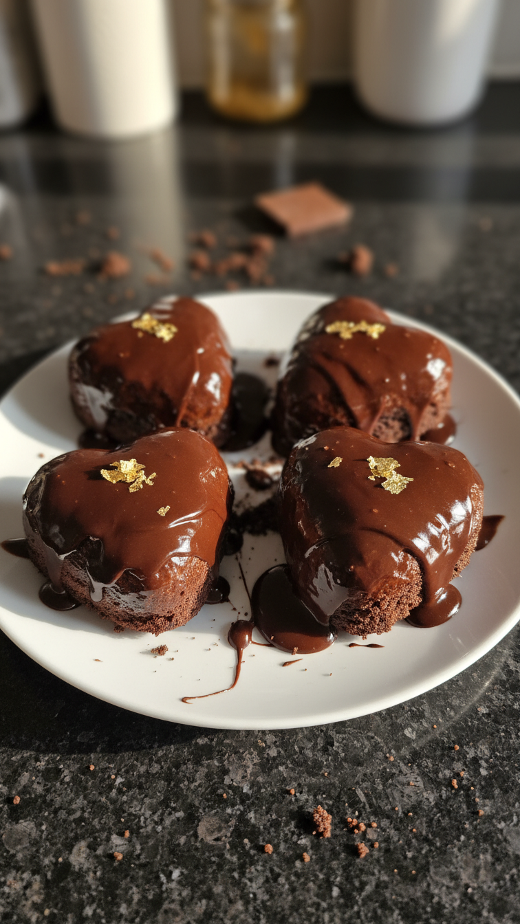 Decadent Truffle Heart Cakes