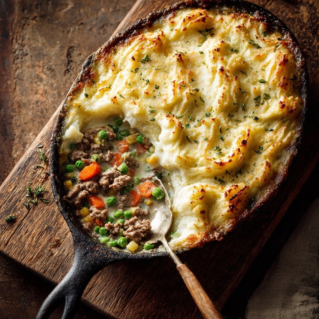 Creamy Garlic Herb Shepherd's Pie
