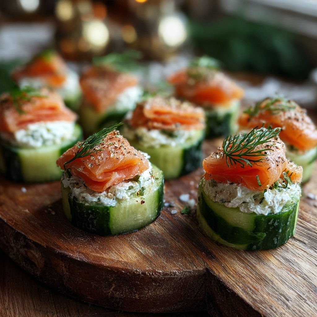 Smoked Salmon Cucumber Bites