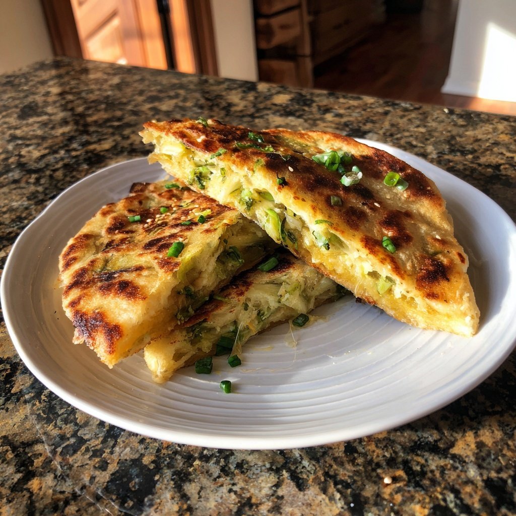 Scallion Pancake Quesadilla Cheese Melted