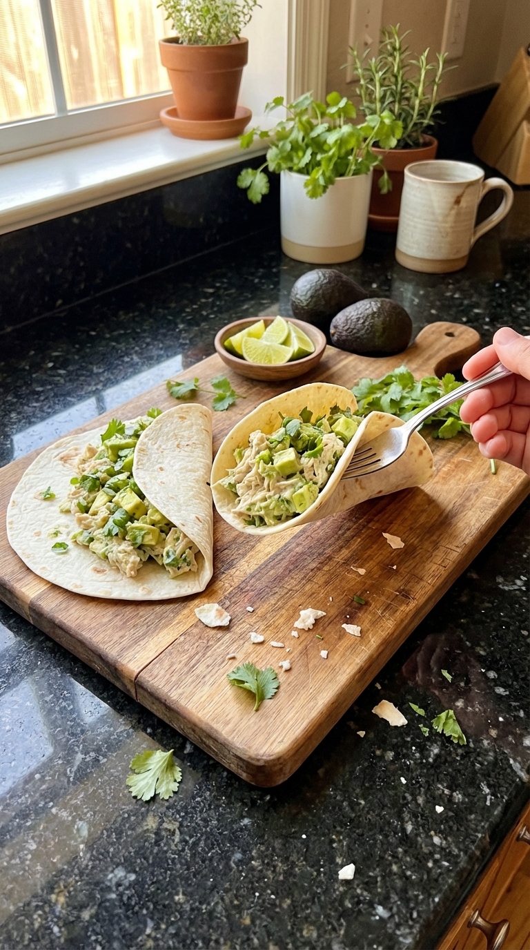 Chicken Avocado Salad Wraps