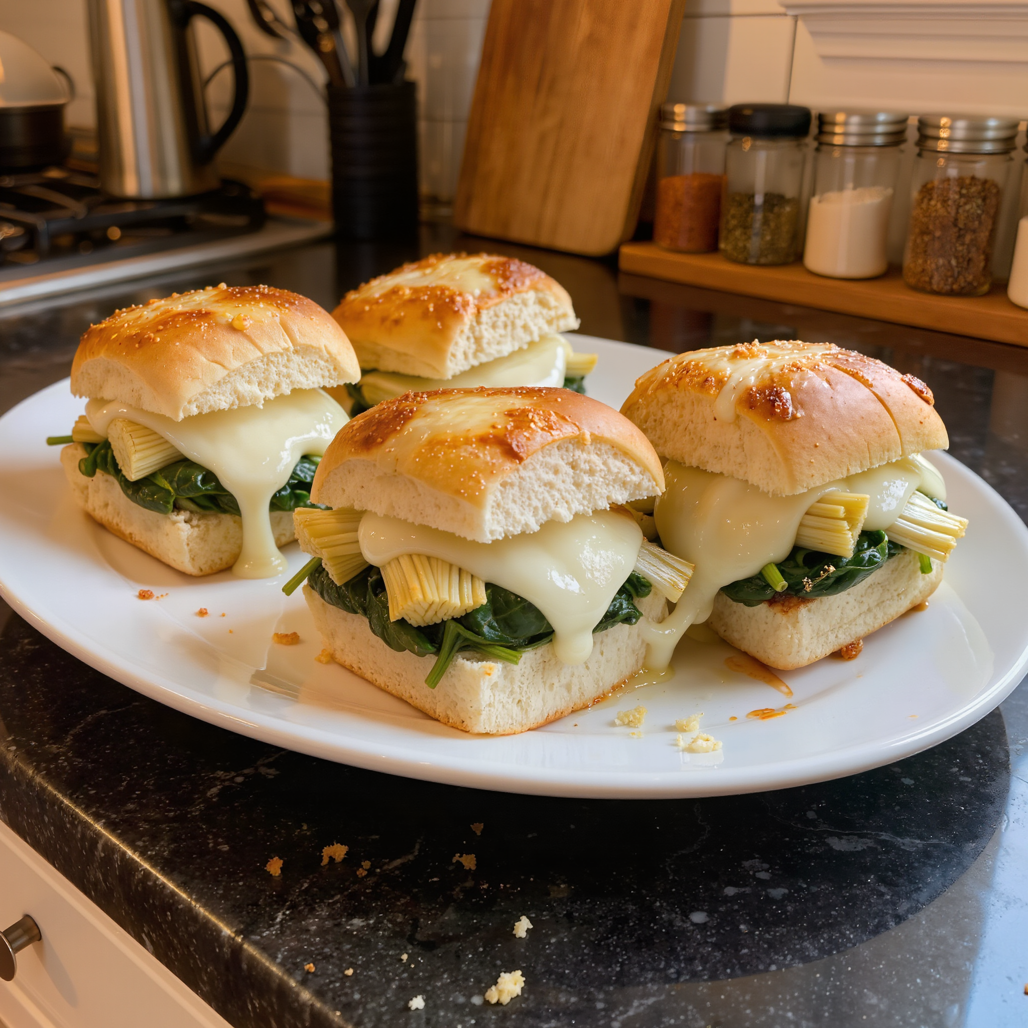 Spinach Artichoke Sliders