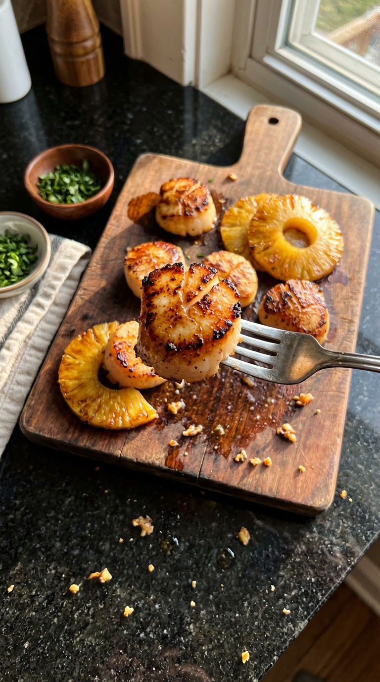 Tropical Pineapple Seared Scallops