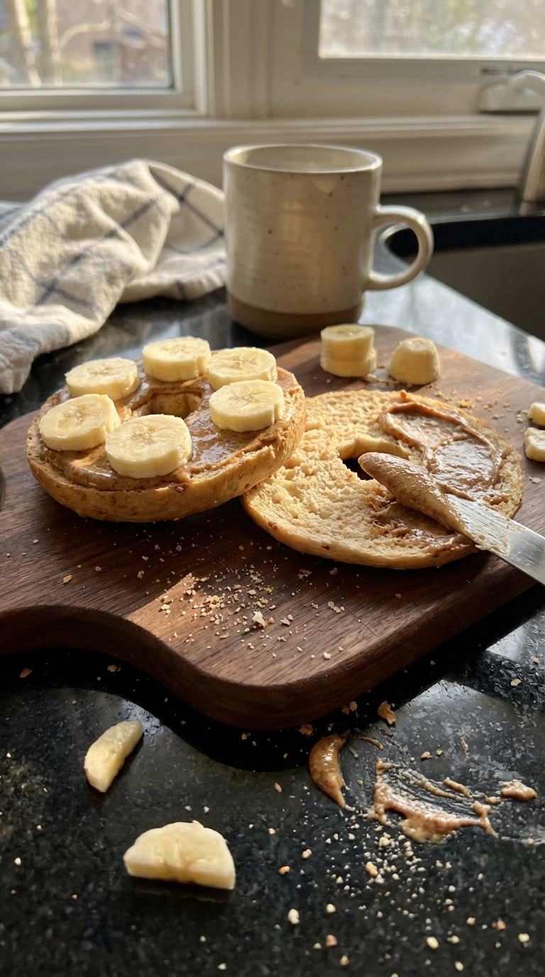Nutty Protein Bagel Breakfast