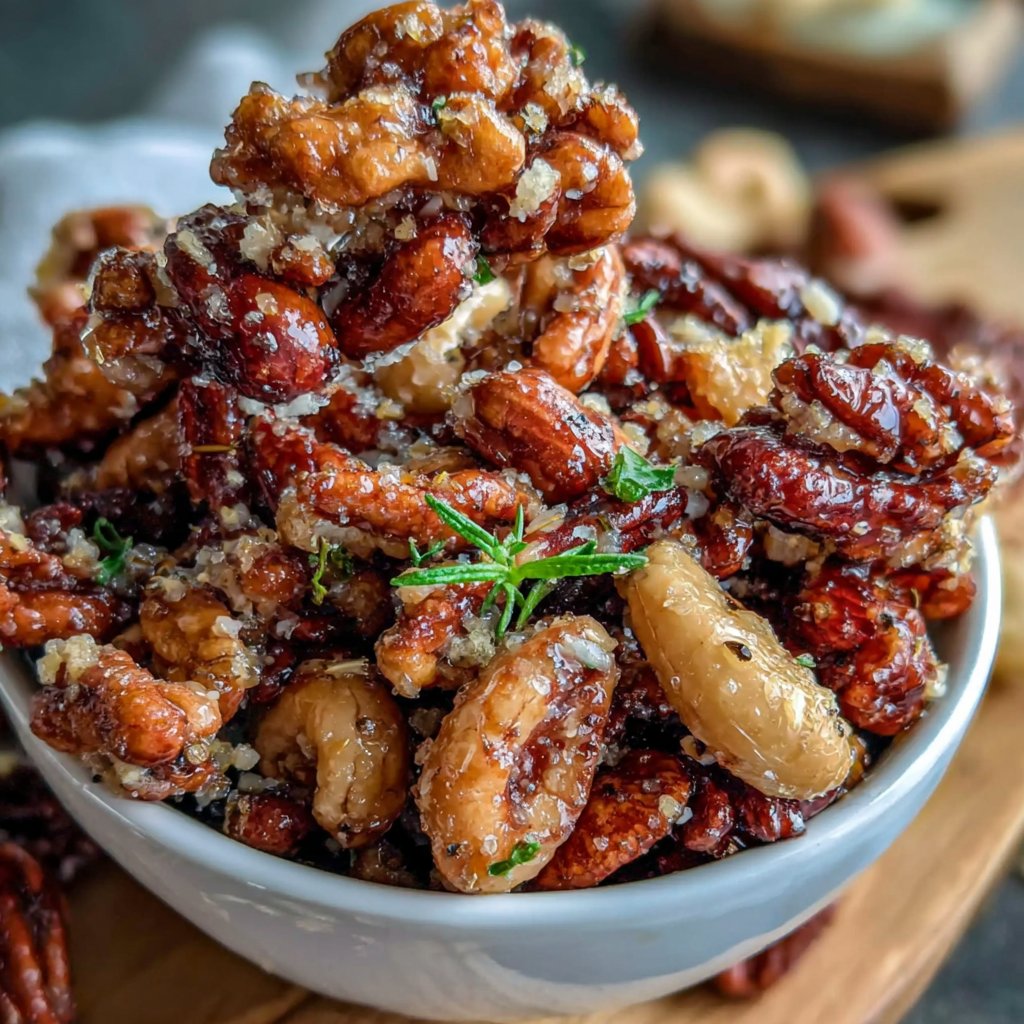 Maple Dandelion Glazed Nuts