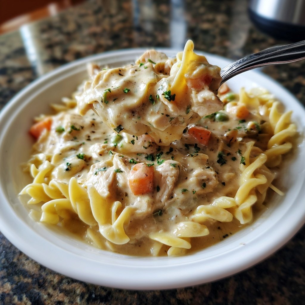 Crock Pot Good Gravy Chicken Noodles