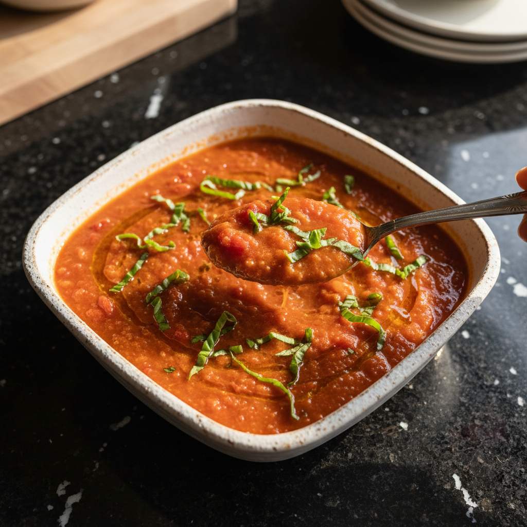 Comforting Tomato Basil Soup