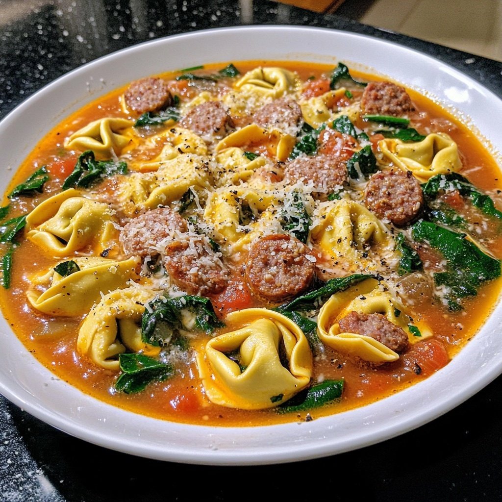 Italian Sausage Tortellini Soup