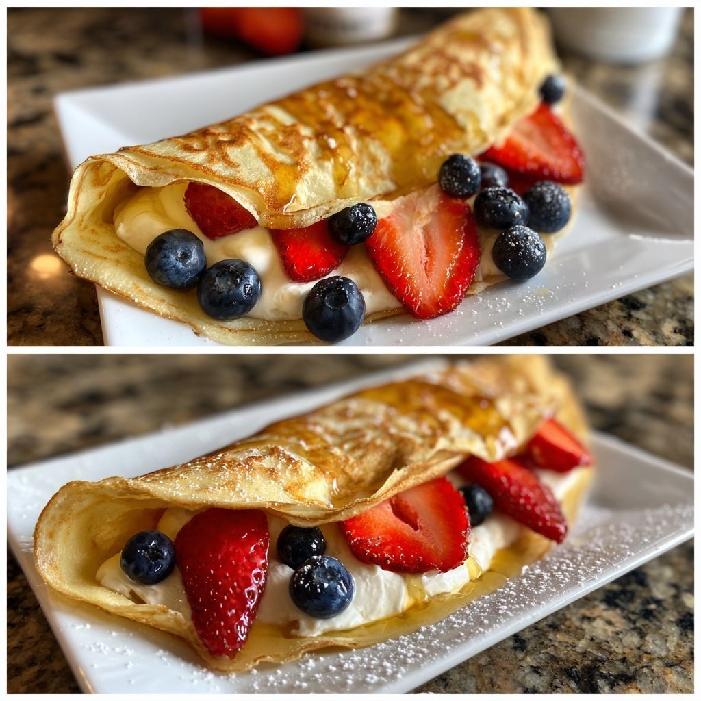 Cottage Cheese Crepes Fresh Fruit