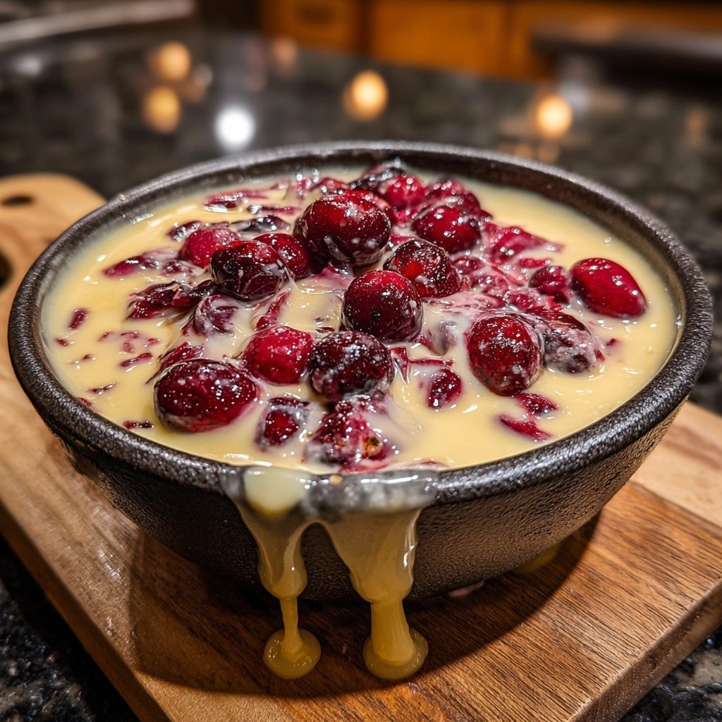 White Chocolate Cranberry Fondue