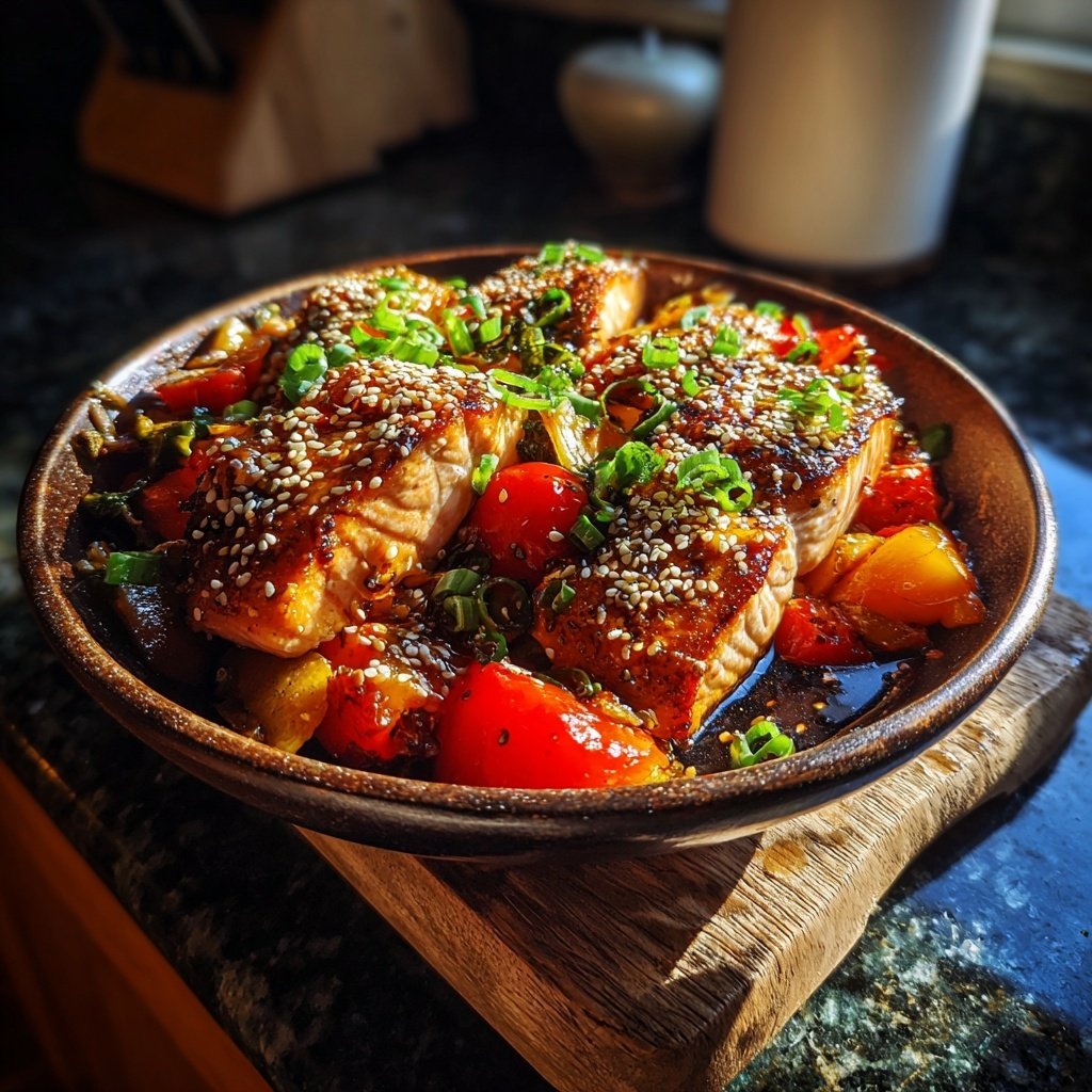 Miso Chili Salmon Bowls