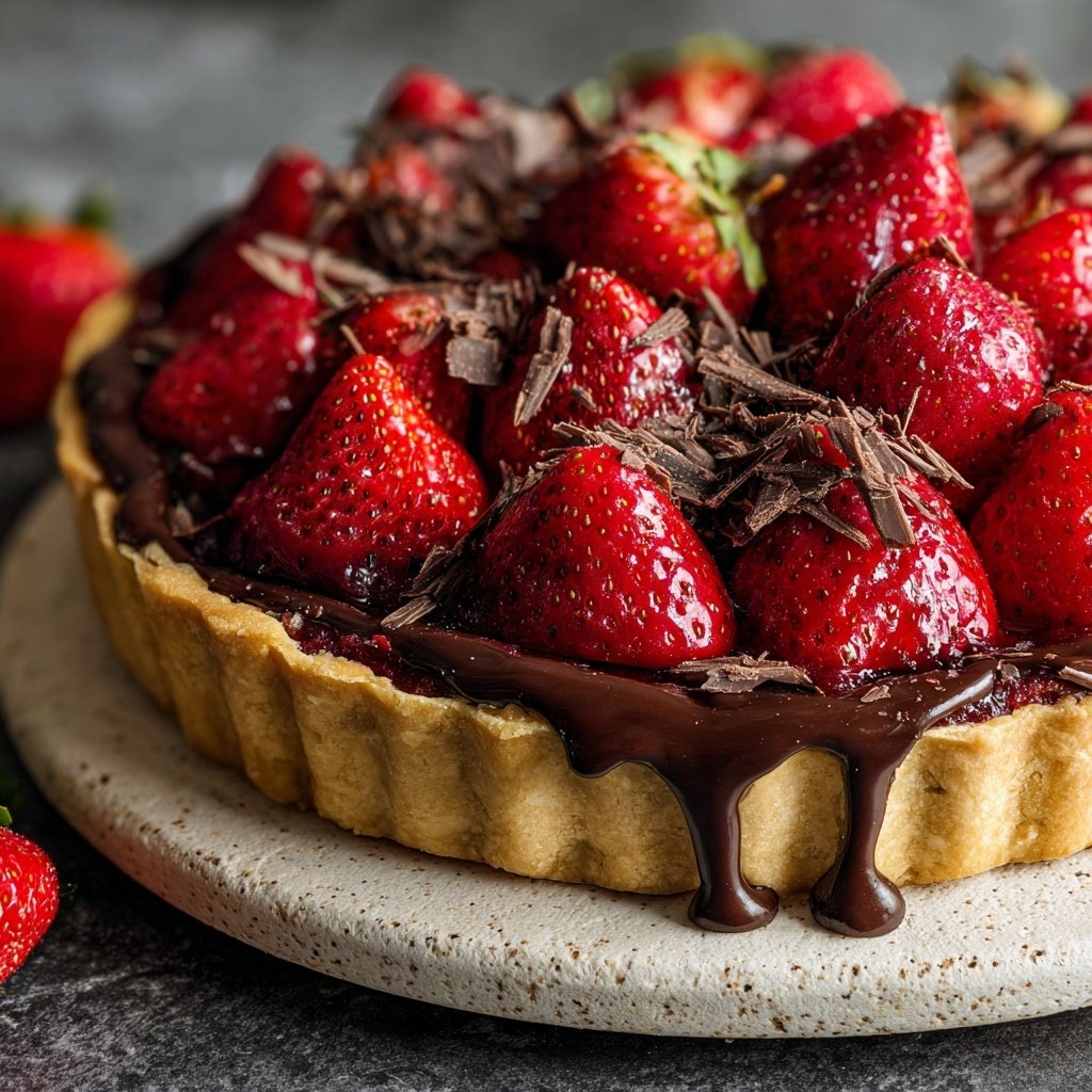 Strawberry & Chocolate Jam Tart