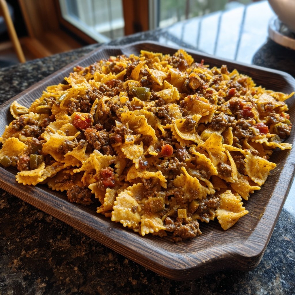 Crunchy Taco Pasta Snack Mix