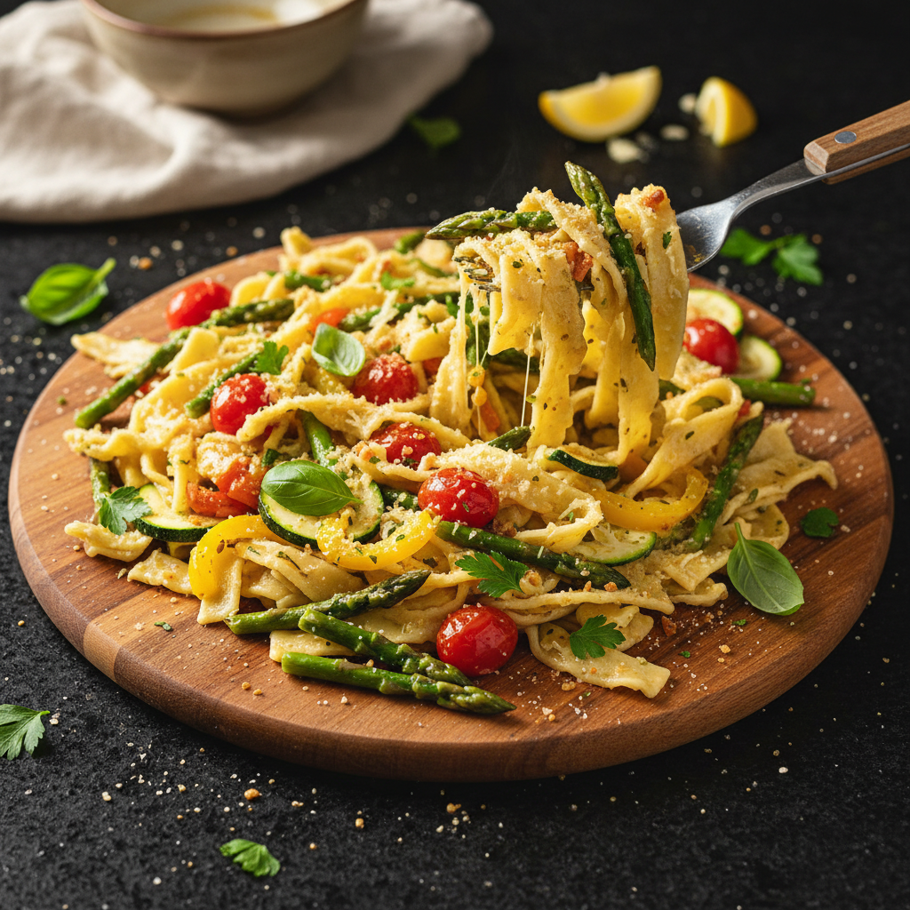 Pasta Primavera with Lemon Garlic