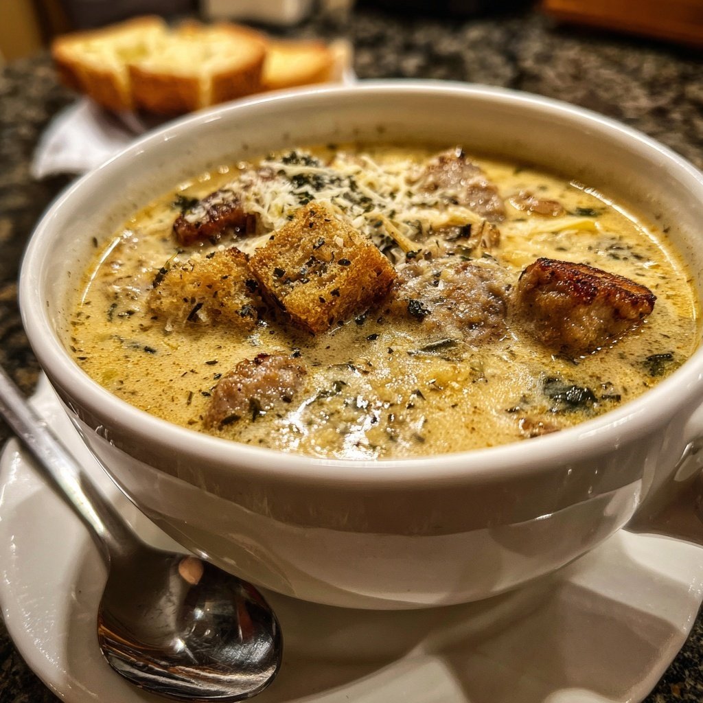 Creamy Parmesan Italian Sausage Soup