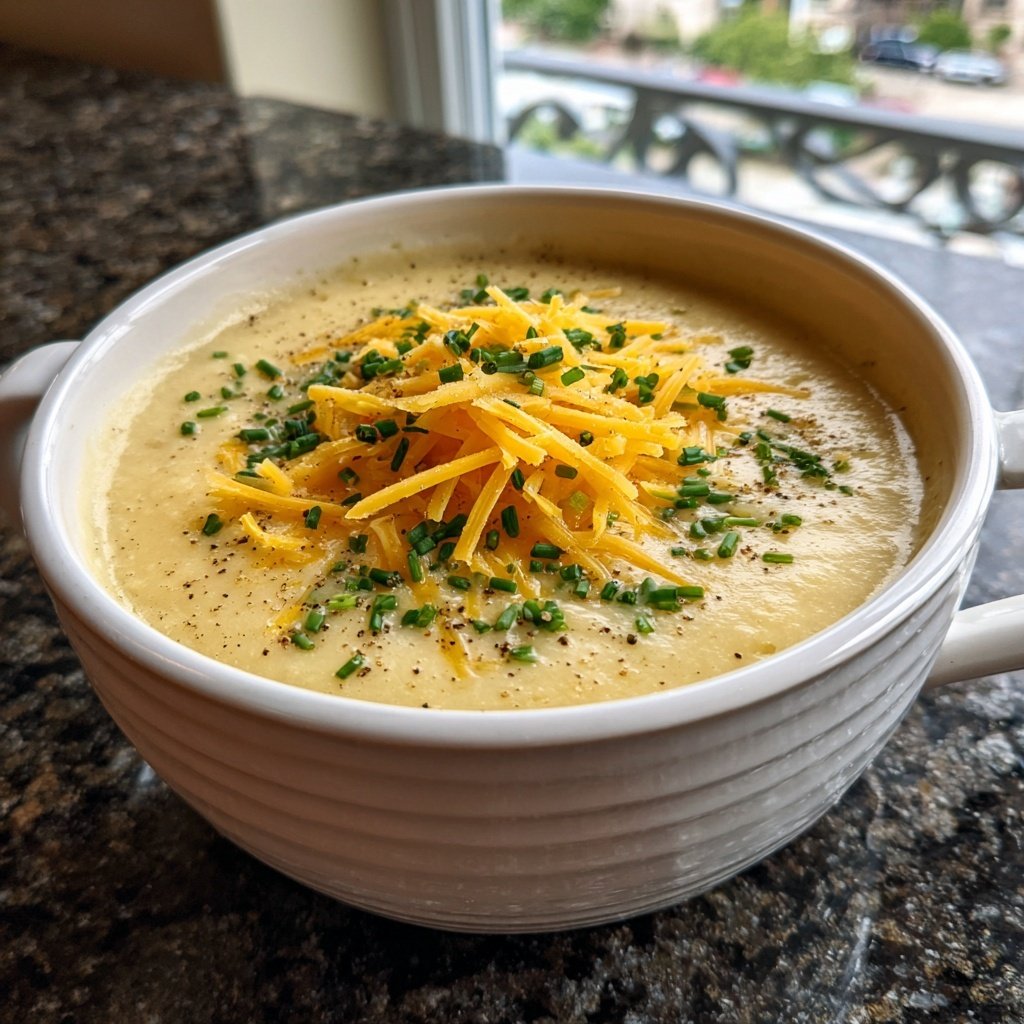 Creamy Cauliflower Cheddar Soup