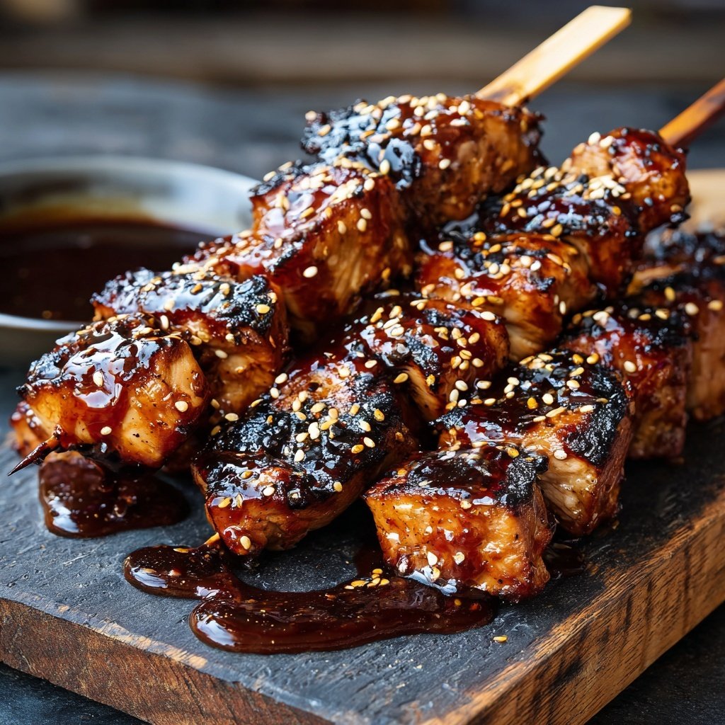 Teriyaki Chicken Skewers with Sesame