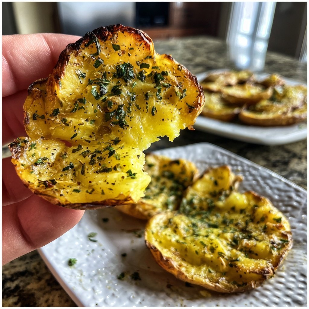 Garlic Butter Smashed Potatoes
