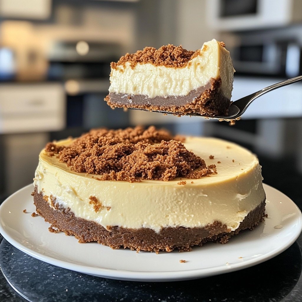 Creamy Cheesecake with Speculoos Cookie Base