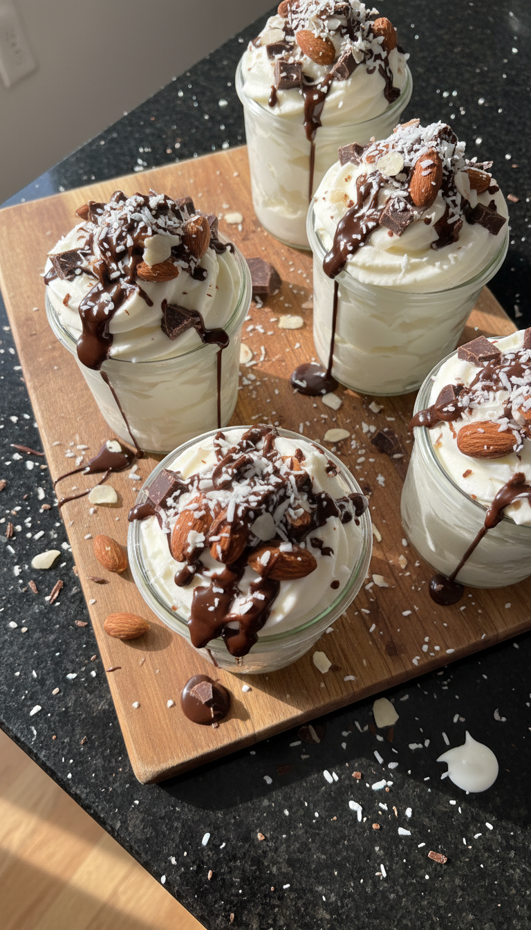 Almond Joy Frozen Yogurt Cups