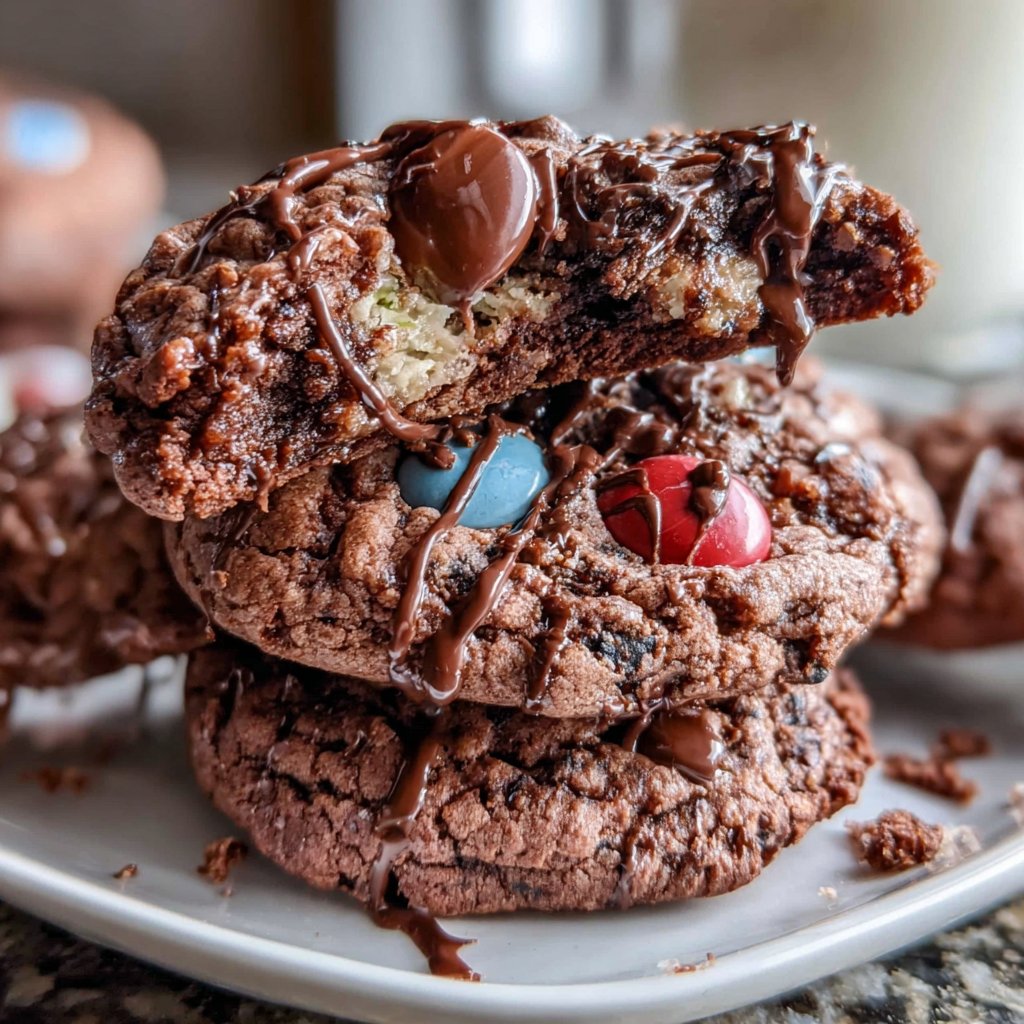 M&M Brownie Delight Cookies
