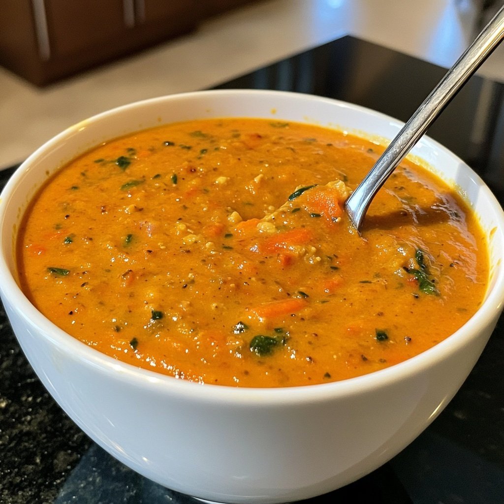 Healthy Vegan Roasted Carrot Soup