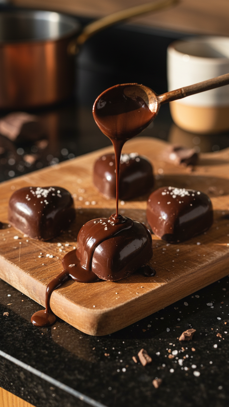 Dark Chocolate Heart Bombs