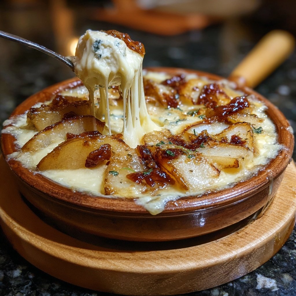 Delicate Pear and Gorgonzola Fondue