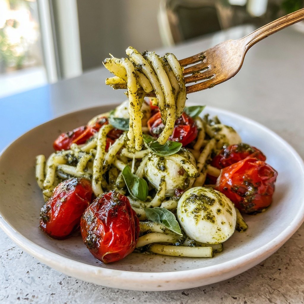 Caprese Pasta Salad with Pesto