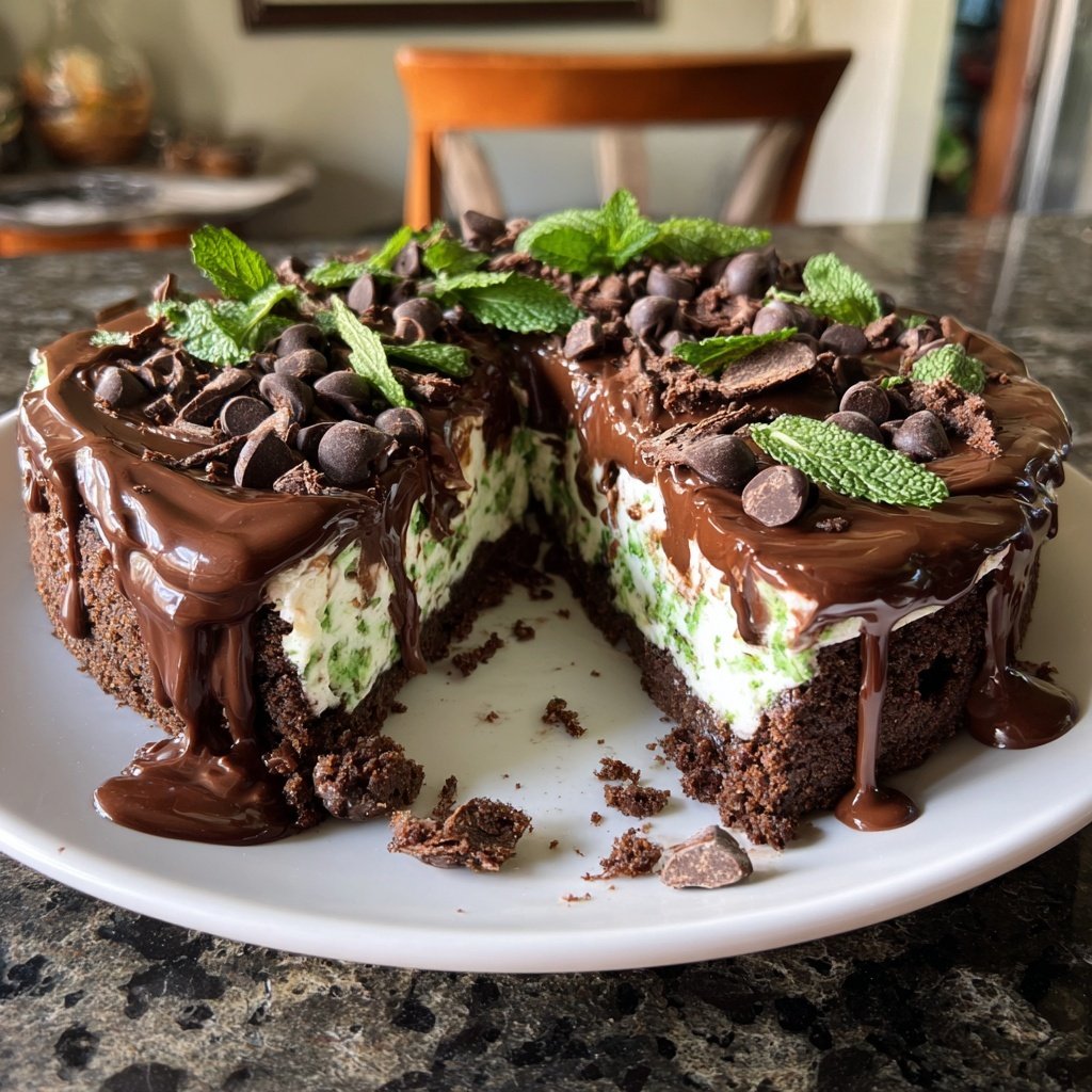 Mint Chocolate Chip Pie
