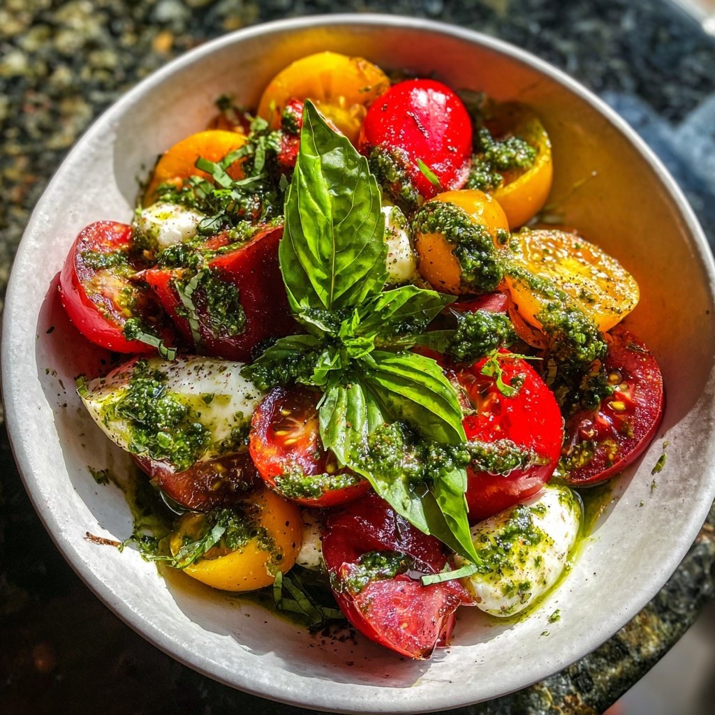 Zesty Pesto Caprese Salad