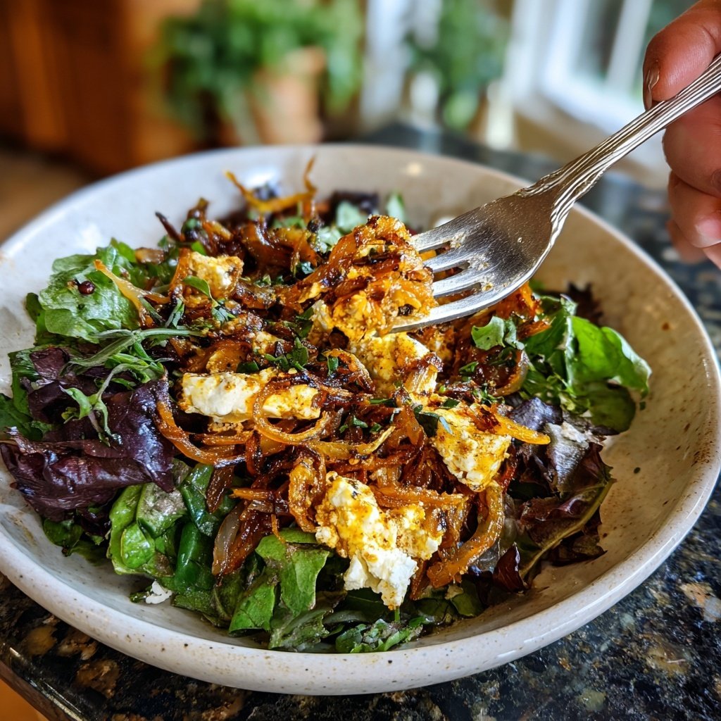 Caramelized Onion and Feta Salad