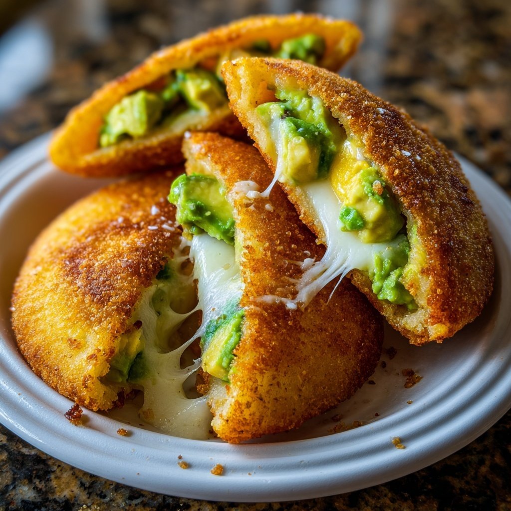 Arepas with Cheese Avocado Filling