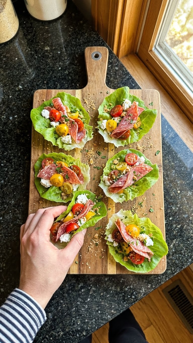 Mini Charcuterie Lettuce Wraps