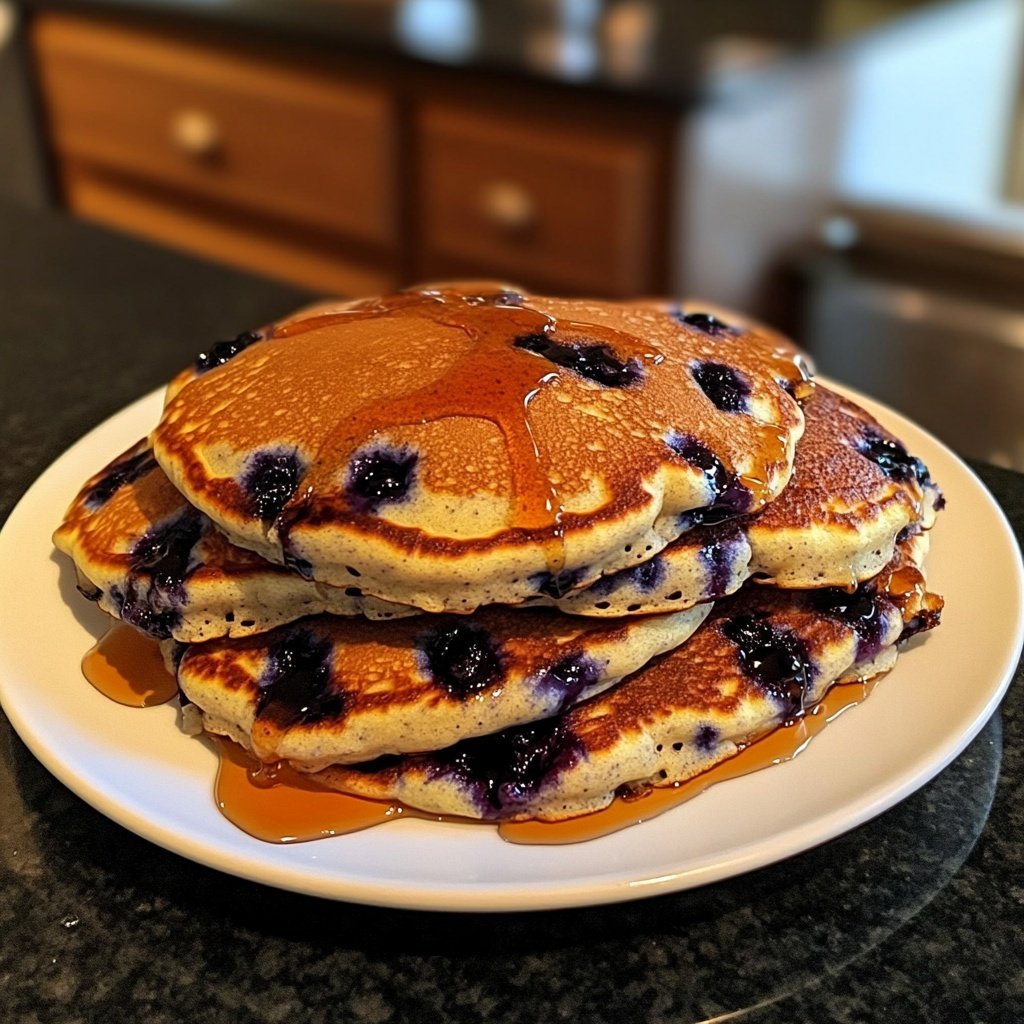 Fluffy Blueberry Pancakes