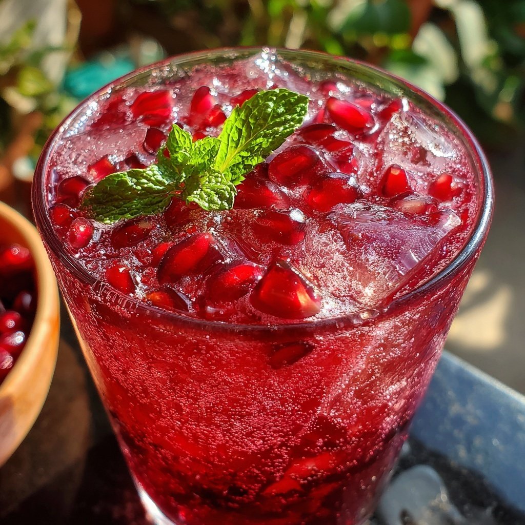 Pomegranate Ginger Snow Spritz