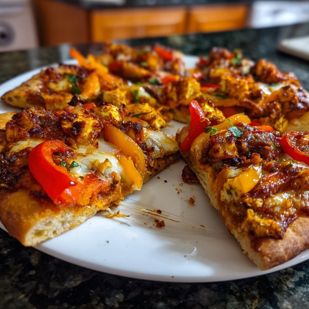 Indian-Inspired Pizza with Paneer Cheese