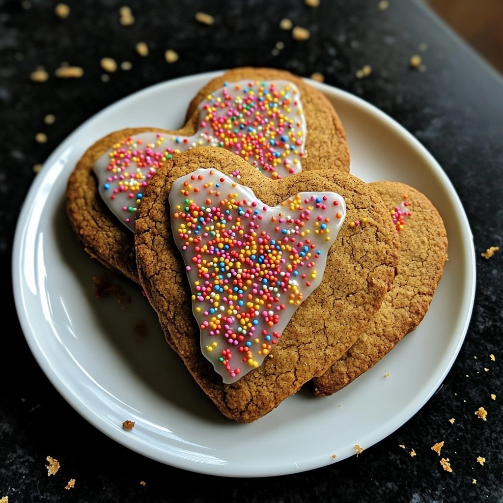 Spiced Gingerbread Heart Cookies