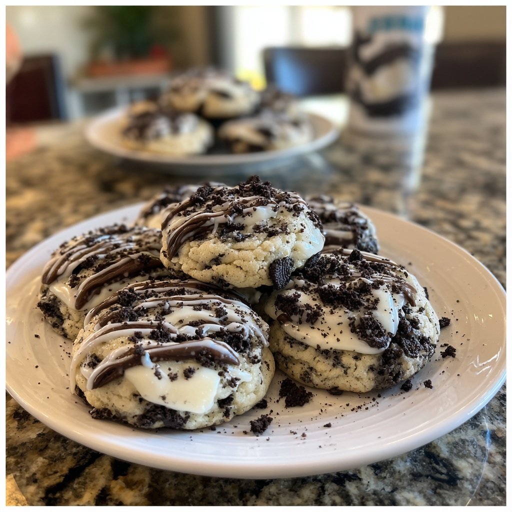 Crumbl Cookies and Cream Milkshake Cookies