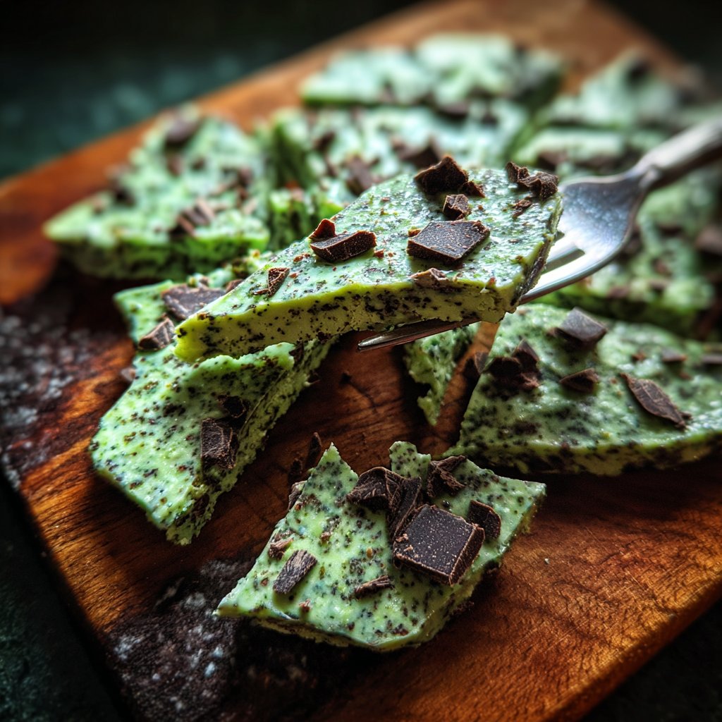 Mint Chocolate Chip Cottage Cheese Bark