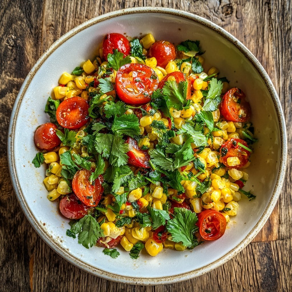 Chili Lime Roasted Corn Salad