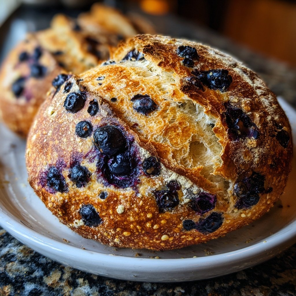 Blueberry Lemon Sourdough with Whipped Butter