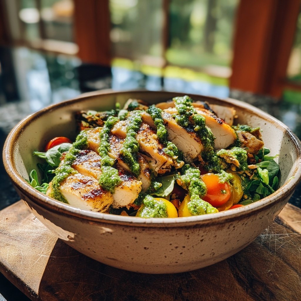 Pesto Chicken High-Protein Bowl