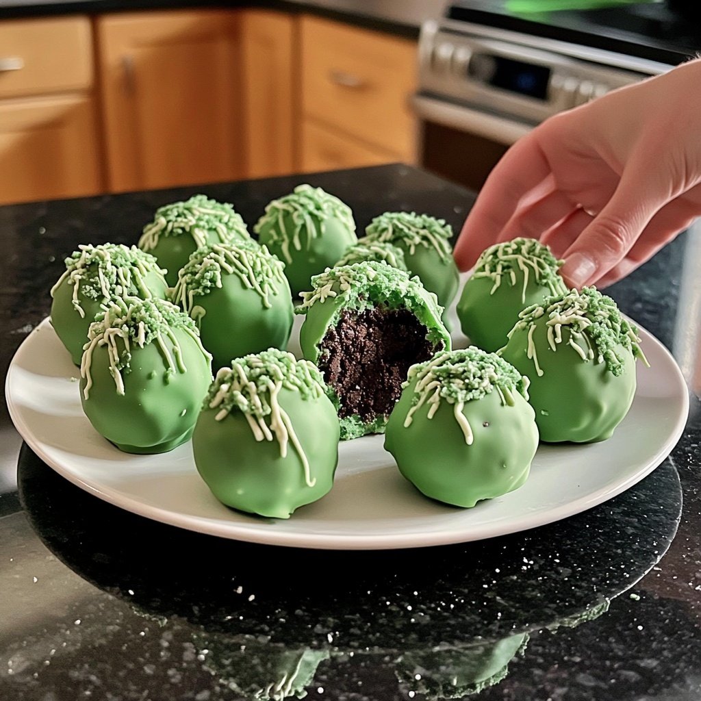 Easy No-Bake Grinch Oreo Balls for the Holidays
