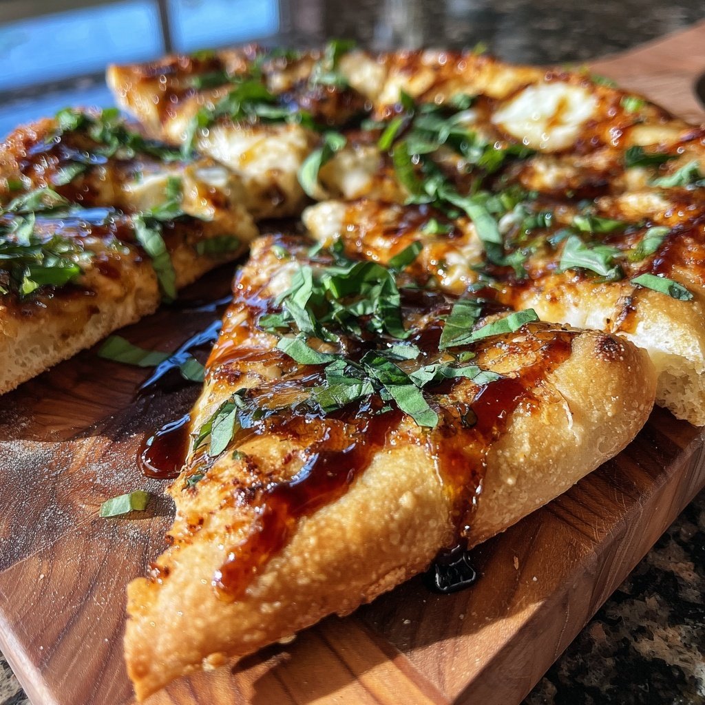 Hot Honey Pizza with Fresh Basil