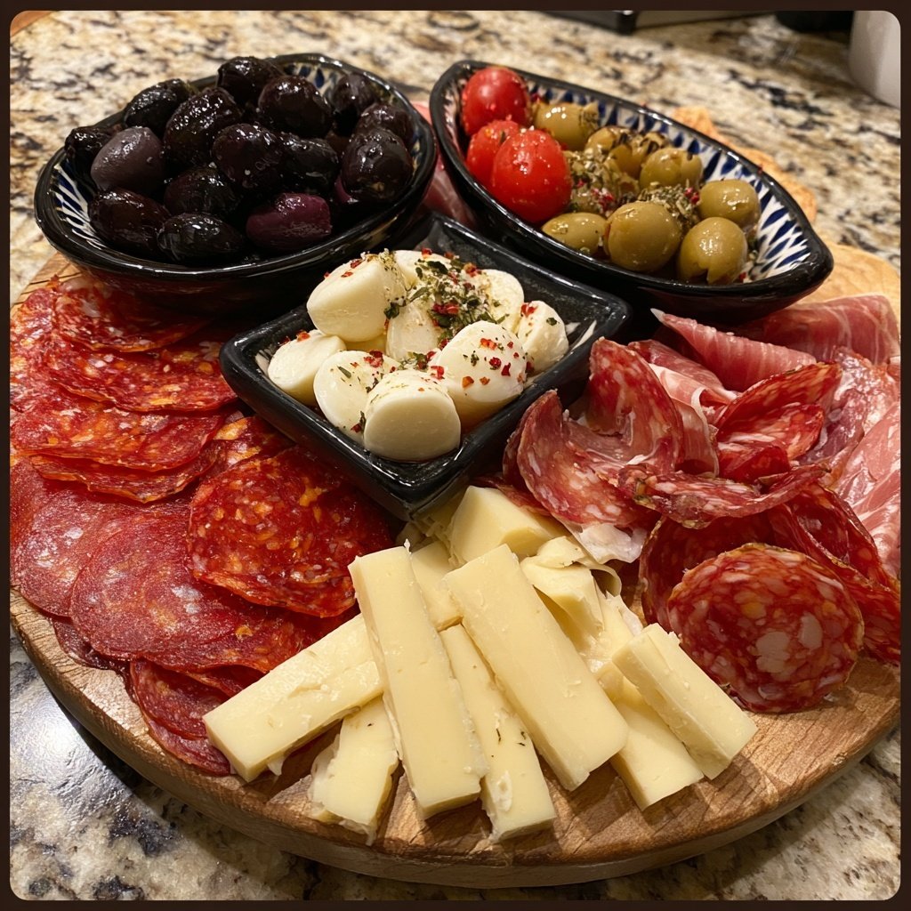 Antipasto Platter with Pepperoni Cheese
